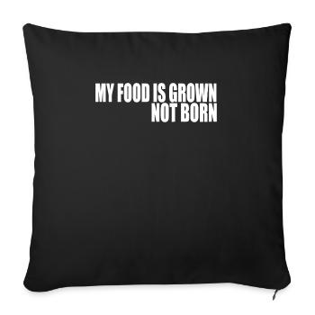 Veganer Vegan - Sofakissenbezug 45 x 45 cm - Schwarz - Vorne