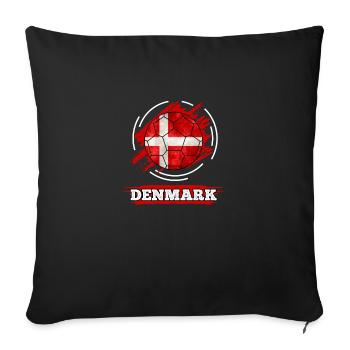 Fussball Dänemark Soccer Denmark Football - Sofa pillowcase 17,3'' x 17,3'' (45 x 45 cm) - black - Front