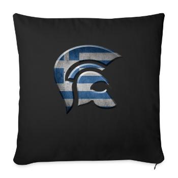 Greece - Sofa pillowcase 17,3'' x 17,3'' (45 x 45 cm) - black - Front