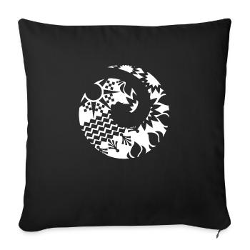 Maori Wave Koru Tattoo Tattoo Trunk Forms Poison - Sofa pillowcase 17,3'' x 17,3'' (45 x 45 cm) - black - Front