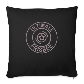 Frisbee Ultimate Frisbee Sports Team Club - Housse de coussin décorative 45 x 45 cm - noir - Devant