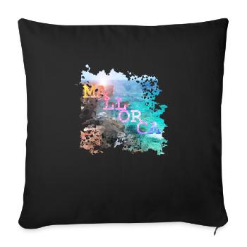 Mallorca - Sofakissenbezug 45 x 45 cm - Schwarz - Vorne