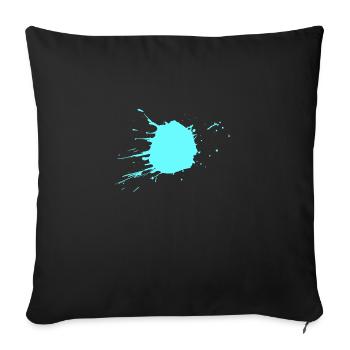 Color blot turquoise - Sofa pillowcase 17,3'' x 17,3'' (45 x 45 cm) - black - Front