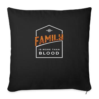 Famille Adoption Enfant adoptif Cadeau enfants - Housse de coussin décorative 45 x 45 cm - noir - Devant