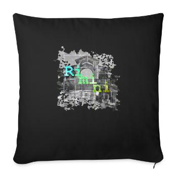 Rimini cityscape travel sea - Sofa pillowcase 17,3'' x 17,3'' (45 x 45 cm) - black - Front