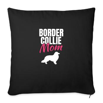 Border Collie - Sofakissenbezug 45 x 45 cm - Schwarz - Vorne