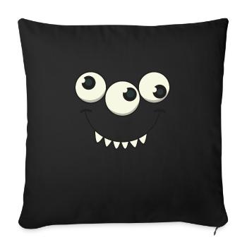 Monster halloween gift eyes children cartoon - Sofa pillowcase 17,3'' x 17,3'' (45 x 45 cm) - black - Front