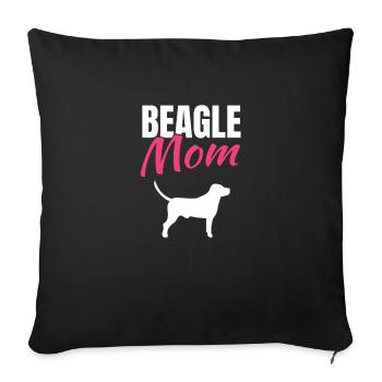Beagle - Sofakissenbezug 45 x 45 cm - Schwarz - Vorne