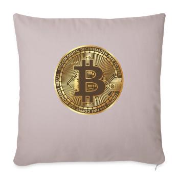 Rich Bitcoin - Sofakissenbezug 45 x 45 cm - helles Taupe - Vorne