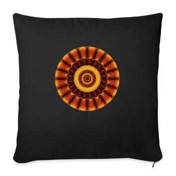 Mandala - Sofakissenbezug 45 x 45 cm - Schwarz - Vorne