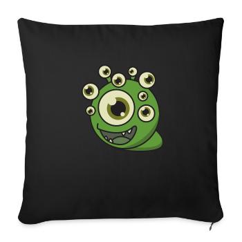Monster eyes gift halloween funny fantasy - Sofa pillowcase 17,3'' x 17,3'' (45 x 45 cm) - black - Front