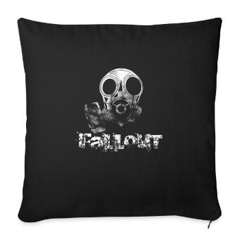 Chemise masques à gaz Fallout - Housse de coussin décorative 45 x 45 cm - noir - Devant