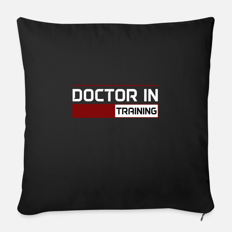 Doktor in Ausbildung Arzt Mediziner Geschenkidee - Sofakissenbezug 45 x 45 cm - Schwarz