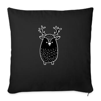 süsse Rentier Geschenk - Sofakissenbezug 45 x 45 cm - Schwarz - Vorne