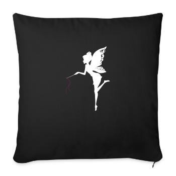 Feen Shirt - Sofakissenbezug 45 x 45 cm - Schwarz - Vorne