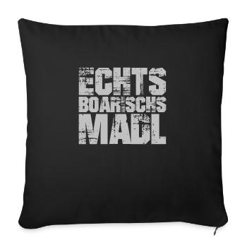 Echtes Boarisches Madl - Shirt für - Sofakissenbezug 45 x 45 cm - Schwarz - Vorne