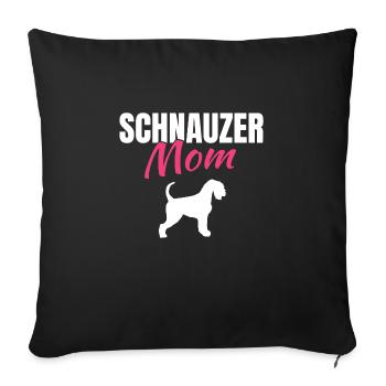 Zwergschnauzer - Sofakissenbezug 45 x 45 cm - Schwarz - Vorne