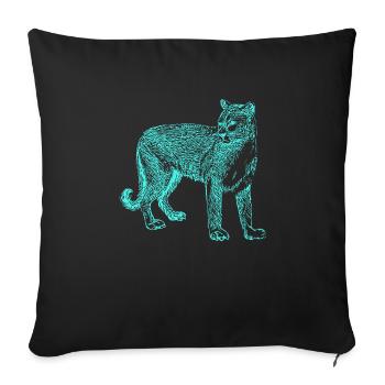 panther - Sofa pillowcase 17,3'' x 17,3'' (45 x 45 cm) - black - Front