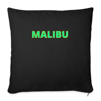 Idée cadeau Malibu - Housse de coussin décorative 45 x 45 cm - noir - Devant