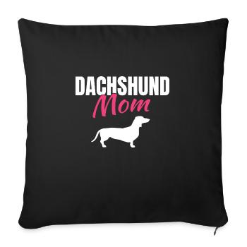 Dachshund - Sofakissenbezug 45 x 45 cm - Schwarz - Vorne