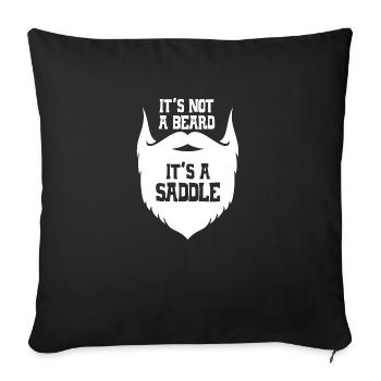 Ce n'est pas une barbe, c'est une selle barbe barbu - Housse de coussin décorative 45 x 45 cm - noir - Devant