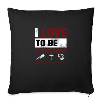 Butcher - Sofa pillowcase 17,3'' x 17,3'' (45 x 45 cm) - black - Front