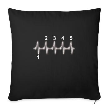 Schaltung, Motorrad, Motocross, Bike, Geschenk - Sofakissenbezug 45 x 45 cm - Schwarz - Vorne