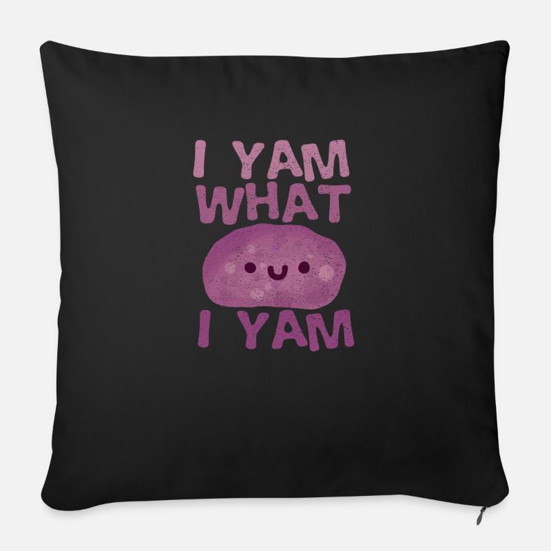 action de grâces - Housse de coussin décorative 45 x 45 cm - noir