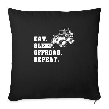 OFFROAD Terrain Jeep Gift - Sofa pillowcase 17,3'' x 17,3'' (45 x 45 cm) - black - Front
