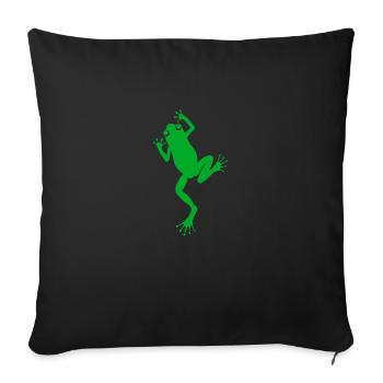 Frosch - Sofakissenbezug 45 x 45 cm - Schwarz - Vorne