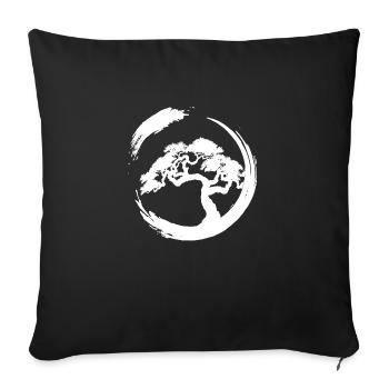 bonsai tree - Sofa pillowcase 17,3'' x 17,3'' (45 x 45 cm) - black - Front