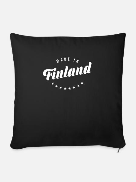 Finnland - Sofakissenbezug 45 x 45 cm - Schwarz