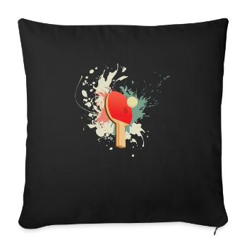Raquette de tennis - Housse de coussin décorative 45 x 45 cm - noir - Devant