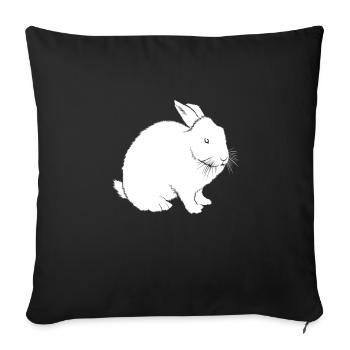 rabbit - Sofakissenbezug 45 x 45 cm - Schwarz - Vorne