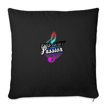 Music sheet music gift - Sofa pillowcase 17,3'' x 17,3'' (45 x 45 cm) - black - Front