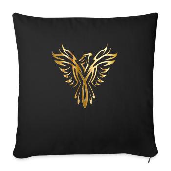 Phoenix Gold - Housse de coussin décorative 45 x 45 cm - noir - Devant