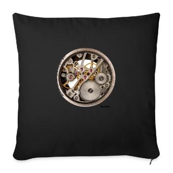Movement Mechanical Dial Design Shirt - Sofa pillowcase 17,3'' x 17,3'' (45 x 45 cm) - black - Front