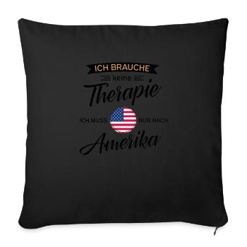 America - Sofa pillowcase 17,3'' x 17,3'' (45 x 45 cm) - black - Front