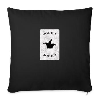 JOKER POKER GAME - Sofa pillowcase 17,3'' x 17,3'' (45 x 45 cm) - black - Front