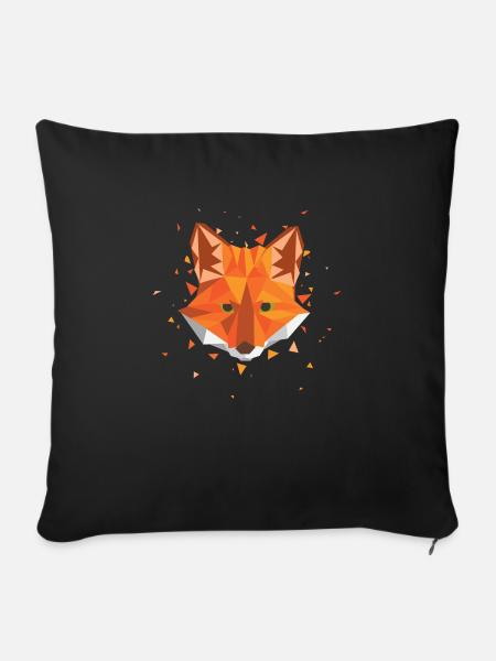 Fuchs - Sofakissenbezug 45 x 45 cm - Schwarz