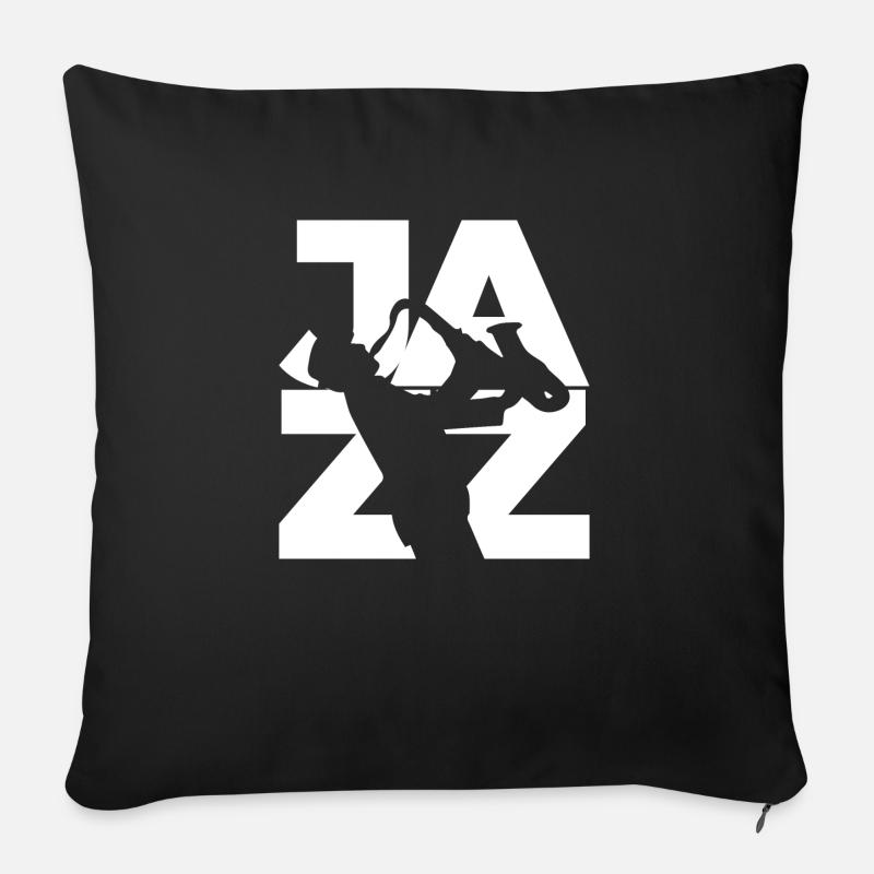 Saxophon Jazz Geschenk Saxophonist Musik Musiker - Sofakissenbezug 45 x 45 cm - Schwarz