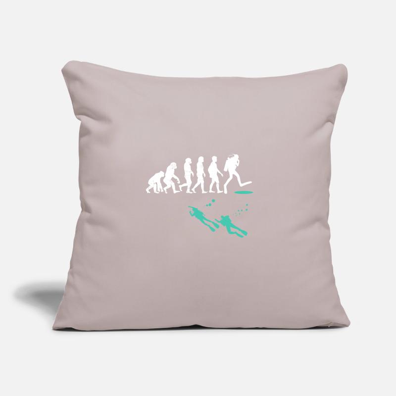 Evolution of Scuba Diver Evolution Sofakissenbezug 45 x 45 cm