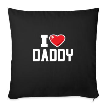 Daddy - Sofa pillowcase 17,3'' x 17,3'' (45 x 45 cm) - black - Front