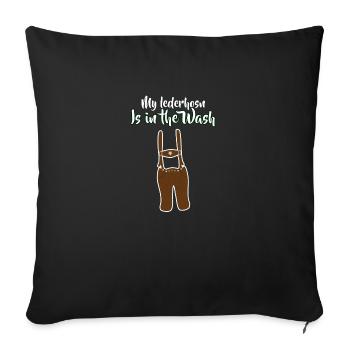 Pantalons en cuir cadeau bière costume Idée - Housse de coussin décorative 45 x 45 cm - noir - Devant