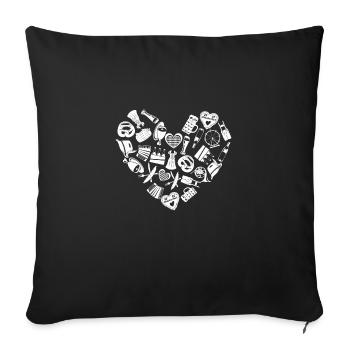 | du drapeau bavarois - Housse de coussin décorative 45 x 45 cm - noir - Devant