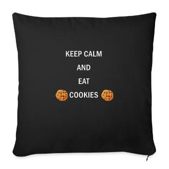 Keep Calm Cookies - Sofa pillowcase 17,3'' x 17,3'' (45 x 45 cm) - black - Front