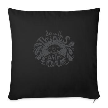 DO ALL THINGS GIFT - Sofa pillowcase 17,3'' x 17,3'' (45 x 45 cm) - black - Front