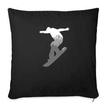 Snowboarding - Sofakissenbezug 45 x 45 cm - Schwarz - Vorne