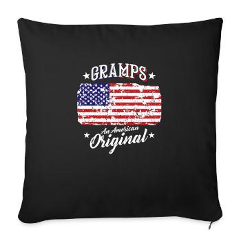 America - Sofa pillowcase 17,3'' x 17,3'' (45 x 45 cm) - black - Front