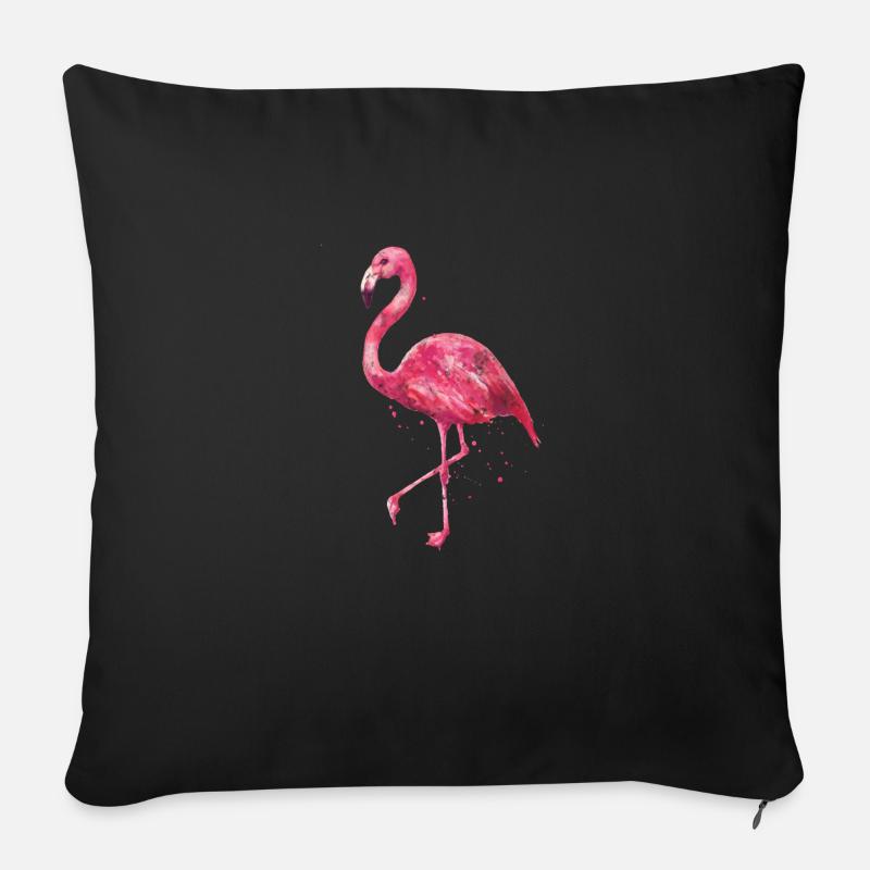 Flamingo - Sofakissenbezug 45 x 45 cm - Schwarz